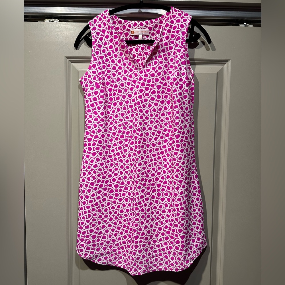 Jude Connally dress NWOT pink/white pattern sleeveless dress XS